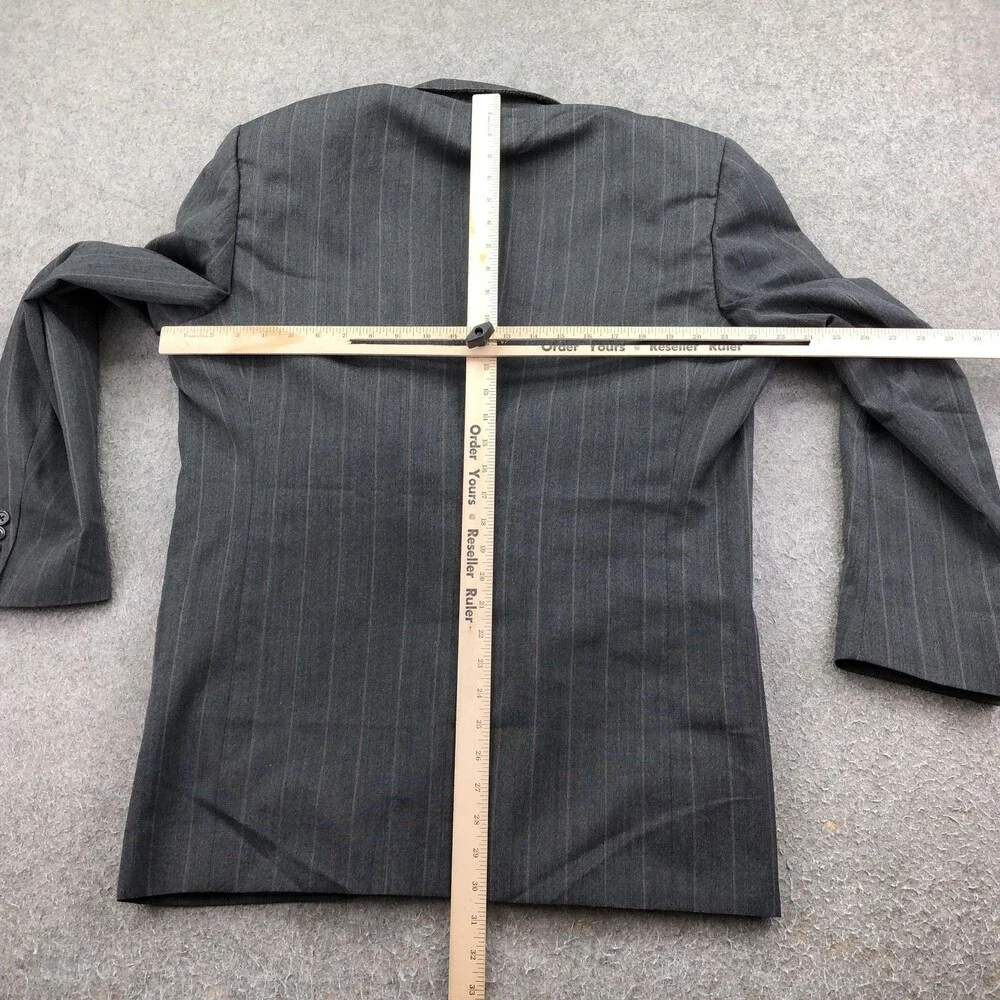 Vintage Christian Dior Monsieur Suit Jacket Mens 42L Pinstripe Double Breasted
